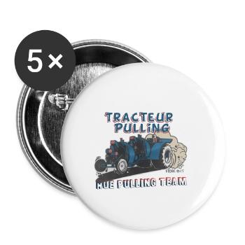 Tshirt Hue Pulling Tractor - Double North 2019 - Buttons large 2.2''/56 mm (5-pack) - white - Front