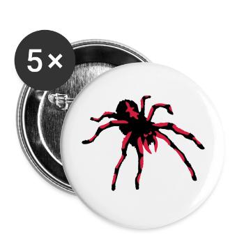 Tarantula Spider - Buttons large 2.2''/56 mm (5-pack) - white - Front
