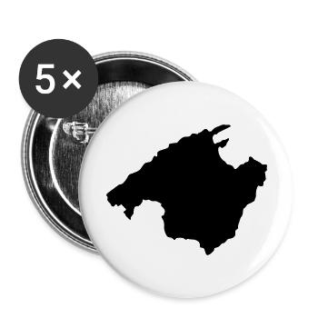 malle - Buttons groß 56 mm (5er Pack) - Weiß - Vorne