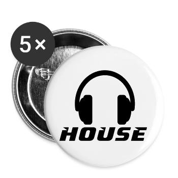 House - Buttons large 2.2''/56 mm (5-pack) - white - Front