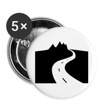 raiders - Buttons groß 56 mm (5er Pack) - Weiß - Vorne