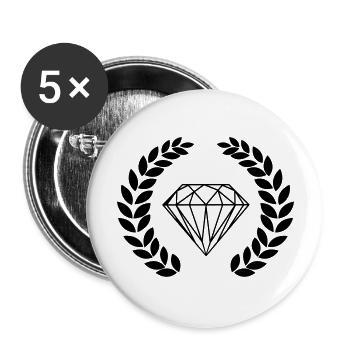 diamant - Buttons groß 56 mm (5er Pack) - Weiß - Vorne