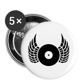 dj - Buttons large 2.2''/56 mm (5-pack) - white - Front