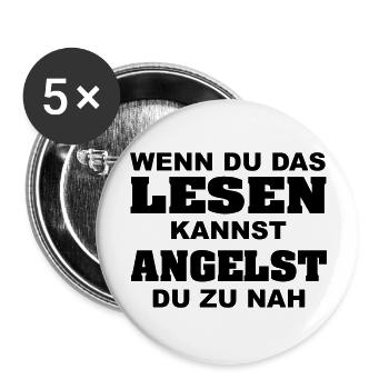 wenn_du_das_lesen_kannst - Buttons groß 56 mm (5er Pack) - Weiß - Vorne