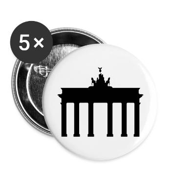 Brandenburger Tor Berlin (1c) - Buttons groß 56 mm (5er Pack) - Weiß - Vorne