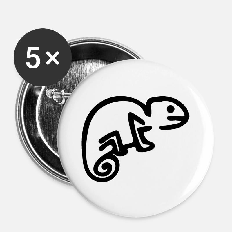 chameleon - Buttons large 2.2''/56 mm (5-pack) - white