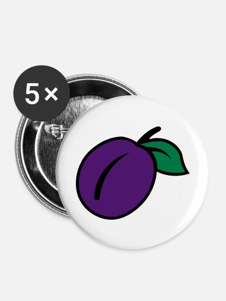 Plum - Buttons large 2.2''/56 mm (5-pack) - white
