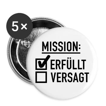 mission_f1 - Buttons groß 56 mm (5er Pack) - Weiß - Vorne