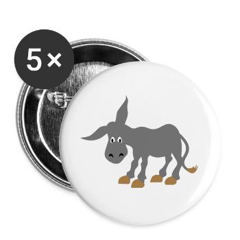 esel - Buttons groß 56 mm (5er Pack) - Weiß - Vorne
