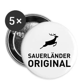 Sauerland Original - Buttons groß 56 mm (5er Pack) - Weiß - Vorne