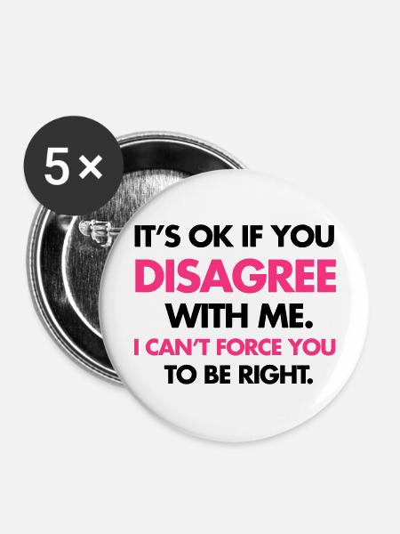 Funny - Buttons large 2.2''/56 mm (5-pack) - white