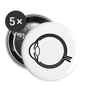 Auge Anatomie_g1a - Buttons groß 56 mm (5er Pack) - Weiß - Vorne