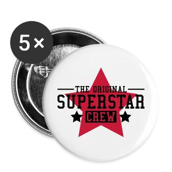 original_superstar_crew_zy2 - Buttons groß 56 mm (5er Pack) - Weiß - Vorne