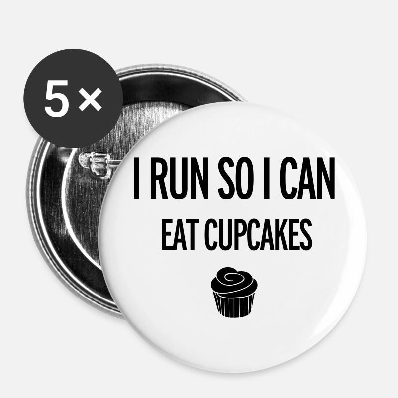 Cupcakes - Buttons large 2.2''/56 mm (5-pack) - white