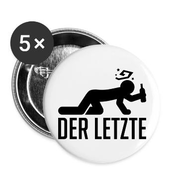 der_letzte_fu1 - Buttons groß 56 mm (5er Pack) - Weiß - Vorne