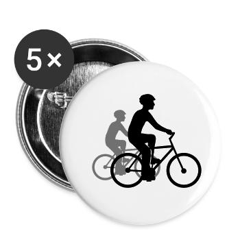 3 friends team sport crew race race cyclists - Buttons large 2.2''/56 mm (5-pack) - white - Front