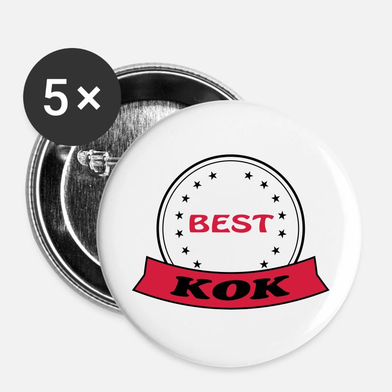 Best kok - Buttons large 2.2''/56 mm (5-pack) - white