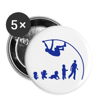 evolution saut perche - Lot de 5 grands badges (56 mm) - blanc - Devant