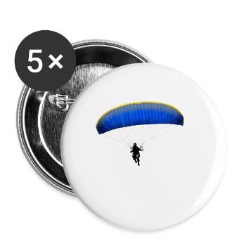 paragliding - Buttons groß 56 mm (5er Pack) - Weiß - Vorne