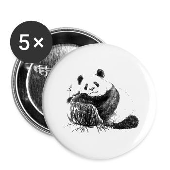 Panda - Buttons large 2.2''/56 mm (5-pack) - white - Front