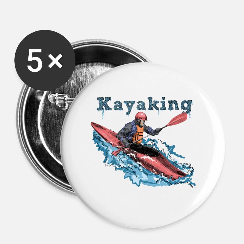 Kayak - Buttons large 2.2''/56 mm (5-pack) - white