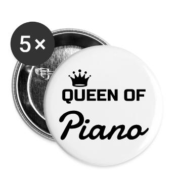 Pianiste Piano Musique Musicien Concert - Lot de 5 grands badges (56 mm) - blanc - Devant