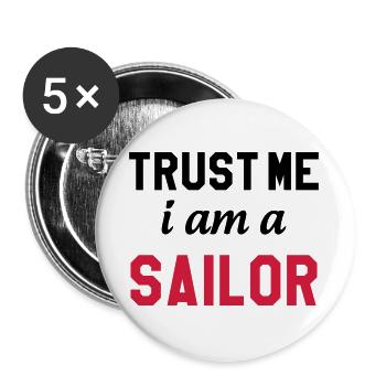 Sailor / Marine / Marin / Boat / Sea / Navy - Buttons large 2.2''/56 mm (5-pack) - white - Front