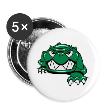schildkröte horror - Buttons groß 56 mm (5er Pack) - Weiß - Vorne