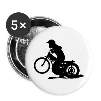 Speedway - Buttons groß 56 mm (5er Pack) - Weiß - Vorne
