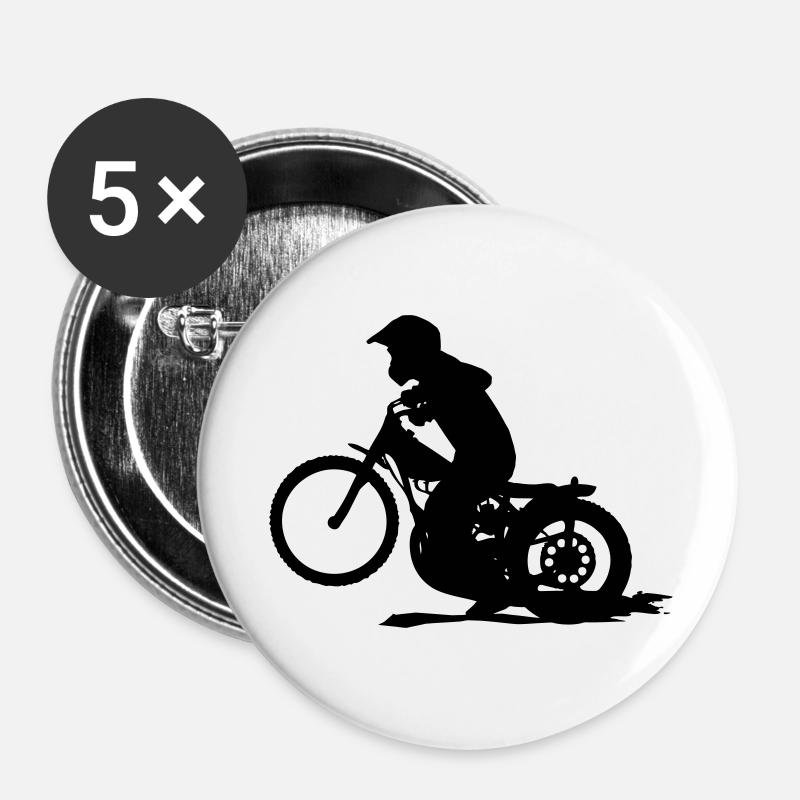 Speedway - Buttons large 2.2''/56 mm (5-pack) - white