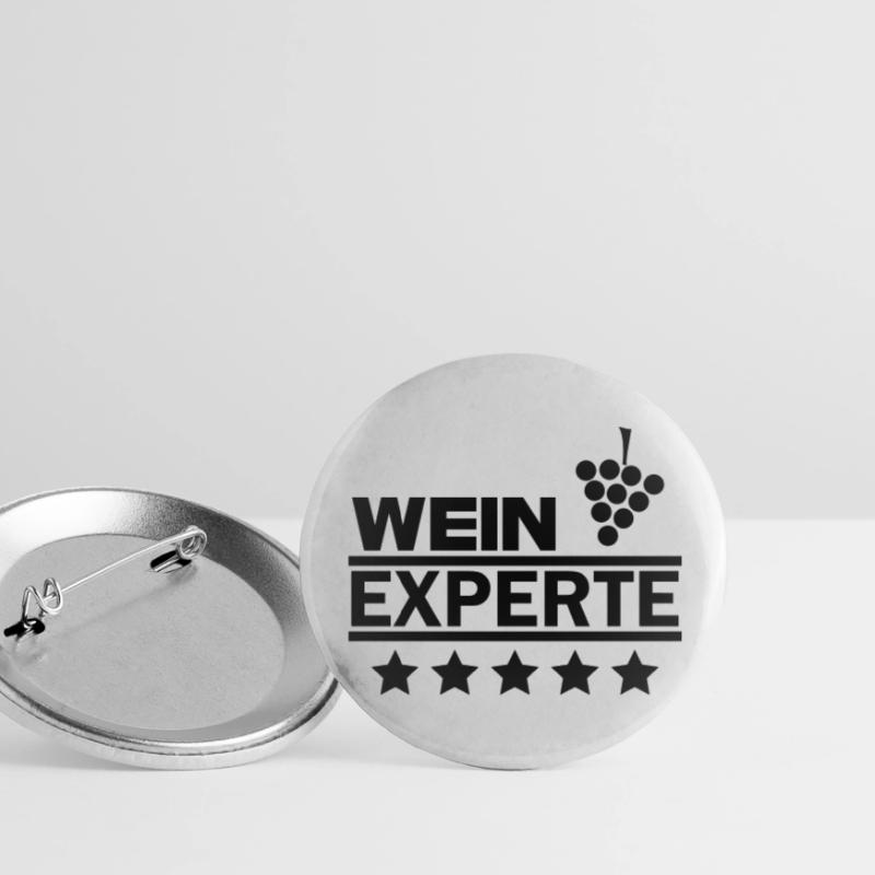 Wein Experte Buttons groß 56 mm (5er Pack)