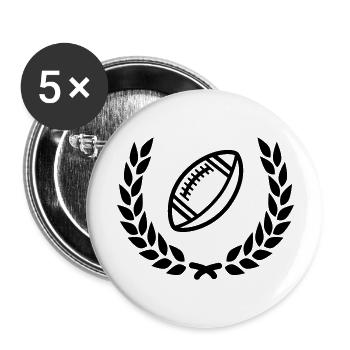 rugby - Buttons groot 56 mm (5-pack) - wit - Voor