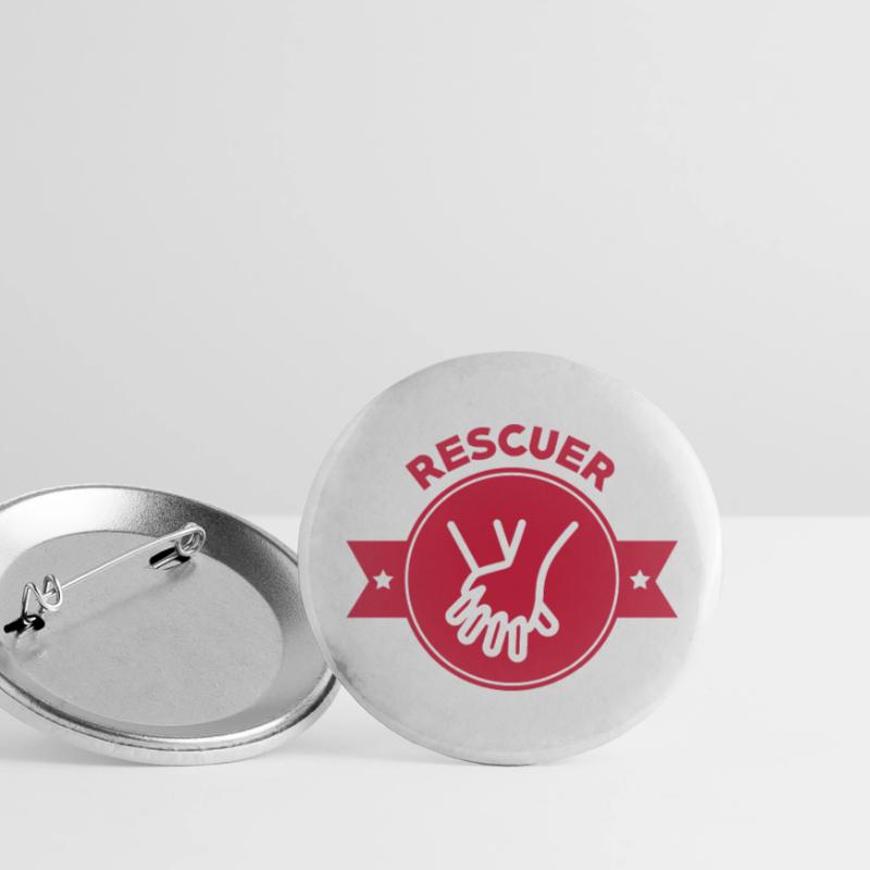 Secourisme / Secouriste / Secours / Secourir Lot de 5 grands badges (56 mm)