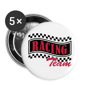 racing_team_002 - Buttons groß 56 mm (5er Pack) - Weiß - Vorne