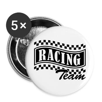 racing_team_001 - Buttons groß 56 mm (5er Pack) - Weiß - Vorne