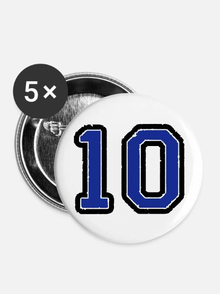 10 - Buttons groß 56 mm (5er Pack) - Weiß