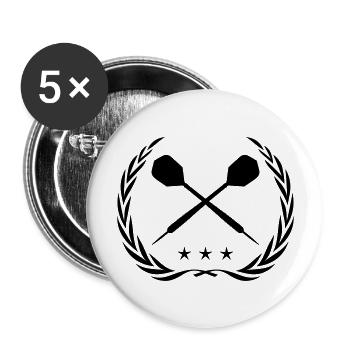 darts design - Buttons groß 56 mm (5er Pack) - Weiß - Vorne