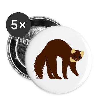 marder - Buttons groß 56 mm (5er Pack) - Weiß - Vorne