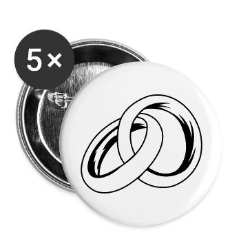 eheringe_001 - Lot de 5 grands badges (56 mm) - blanc - Devant