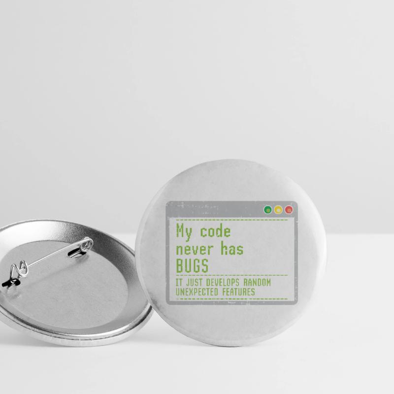 My Code Never Has Bugs It Just Develops Random Buttons groß 56 mm (5er Pack)