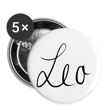 Leo - Buttons large 2.2''/56 mm (5-pack) - white - Front