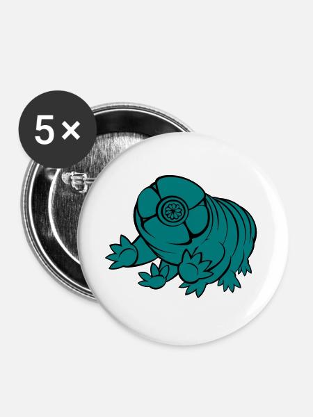 Bärtierchen Tardigrade - Buttons large 2.2''/56 mm (5-pack) - white