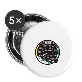 Fanatic aviation - Buttons large 2.2''/56 mm (5-pack) - white - Front