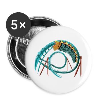 Kumba B & M Untersetzer - Busch Gardens Design - Buttons groß 56 mm (5er Pack) - Weiß - Vorne