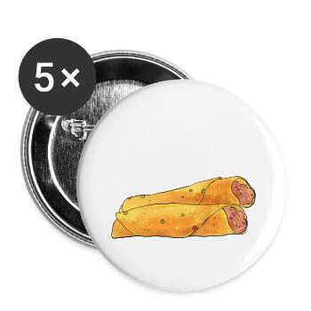 Taco-Taquito-Match - Buttons groß 56 mm (5er Pack) - Weiß - Vorne