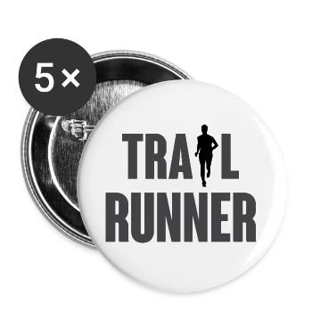 Trail Runner - Buttons large 2.2''/56 mm (5-pack) - white - Front