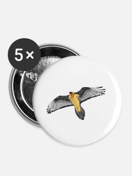 bearded vulture - Buttons large 2.2''/56 mm (5-pack) - white