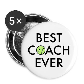 Best coach ever - Buttons large 2.2''/56 mm (5-pack) - white - Front