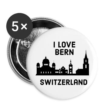 Bern - Buttons large 2.2''/56 mm (5-pack) - white - Front