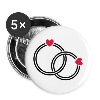 wedding rings - Buttons large 2.2''/56 mm (5-pack) - white - Front